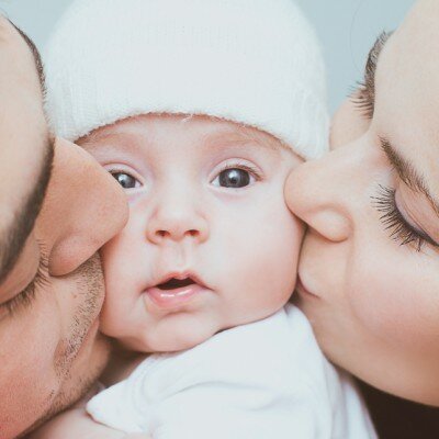 Couple with baby