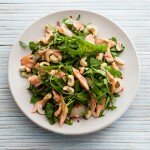Flaked Trout with Rocket, Lychees & Sweet Lime Dressing